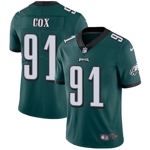 Nike Eagles #91 Fletcher Cox Midnight Green Team Color Youth Stitched NFL Vapor Untouchable Limited Jersey